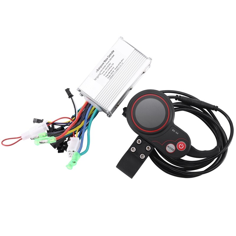 Novel-36V 250W 350W Electric Bicycle Bike Scooter Controller and QS-S4 LCD Display Control Panel E-Bike Accessory