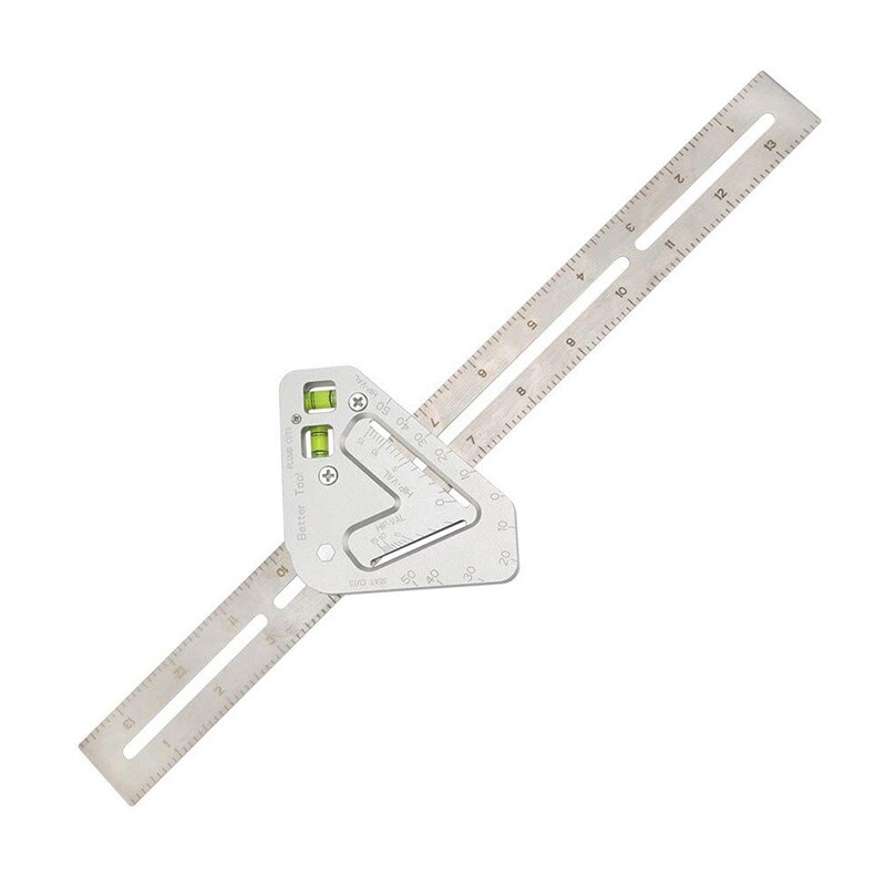 Multifunctional Triangular Ruler Woodworking Combination Square Angle Ruler Marking Tools V-Best
