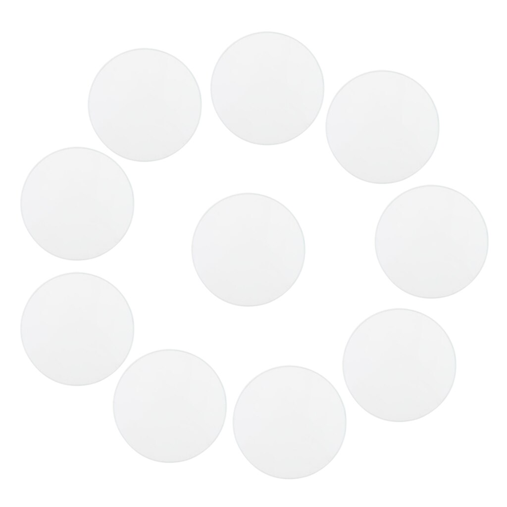 10 Pieces Thick Round Flat Clock Crystal Mineral Glass Clock Parts 28.5 34 Mm