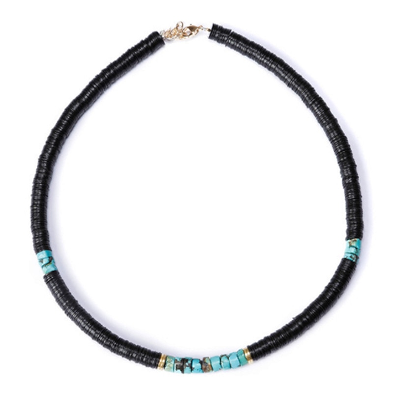 Boho della boemia Ras de Cou Desert Dore Blanc Noir naturale shell in rilievo collane di modo del choker collana di perline donne di kolye colar