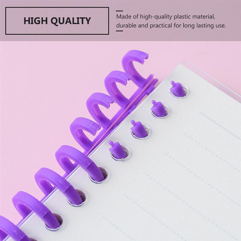 5Pcs Binding Spines Spirals Spiral Notebook Coils Comb Bindings (Random Color)