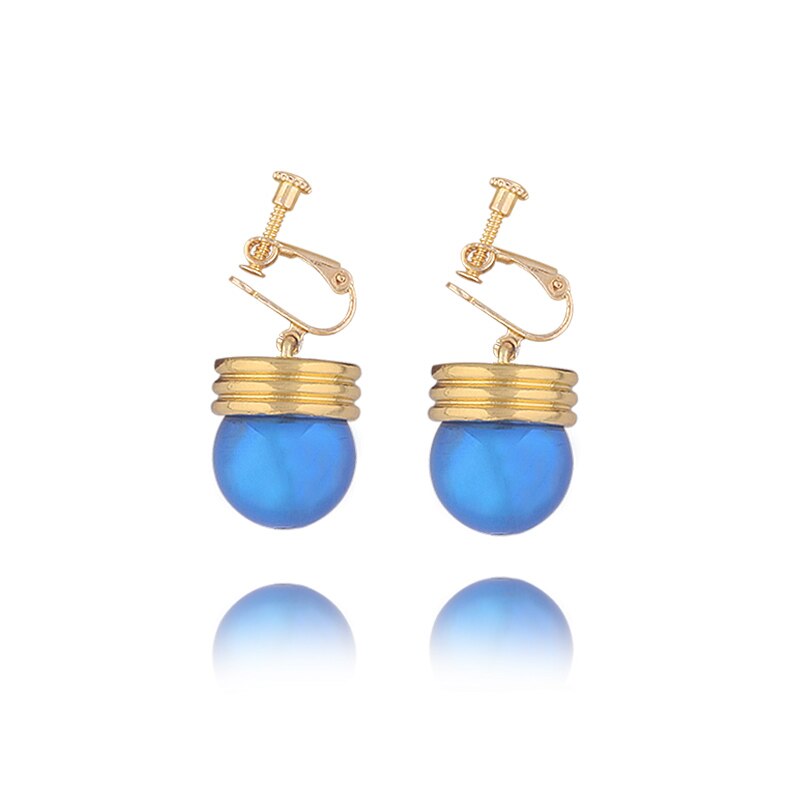 Anime Hunter X Hunter Earrings Chrollo Lucilfer Original Blue Bulb Ear Hook Clip Men Women Cosplaying Fans Props Jewelry: Red