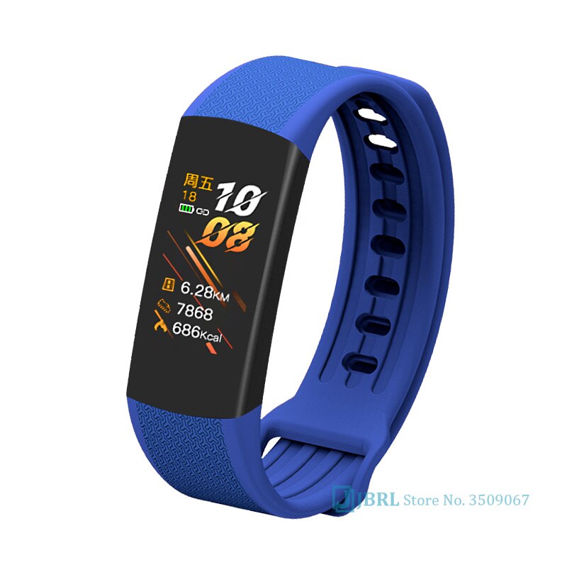 Temperatura Intelligente Banda 2020 Delle Donne Degli Uomini Braccialetto Intelligente Inseguitore di Fitness ECG Monitor di Frequenza Cardiaca di Smartband Per Android IOS Orologio Da Polso: B6 blue