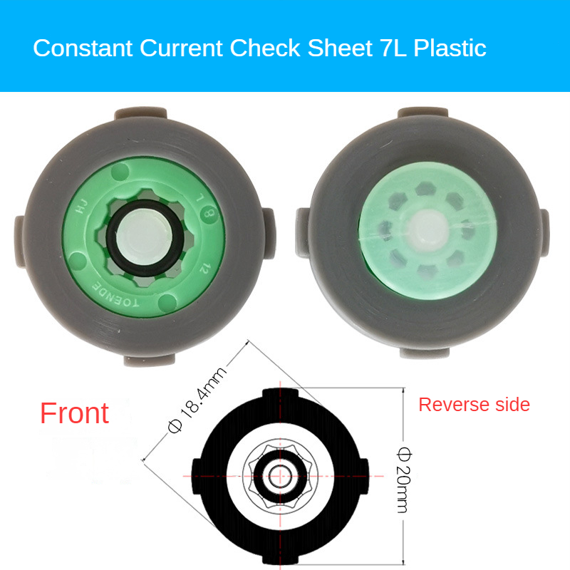 1 Pcs Constant Flow Sheet Built-in Shower Head Top Spray/faucet Flow Limiting Water Saving Sheet Check Valve Water Saver DN15: light yellow