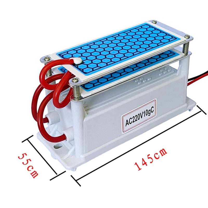 220V 10g Portable Ceramic Ozone Generator Double Integrated Long Life Ceramic Plate ozonator air Water Cleaner Air Purifier