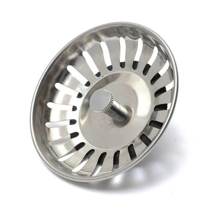 8Cm Rvs Cover Gat Sink Filter Gootsteen Keuken Afvoer Om Plug Afvoerputje Voor Badkamer