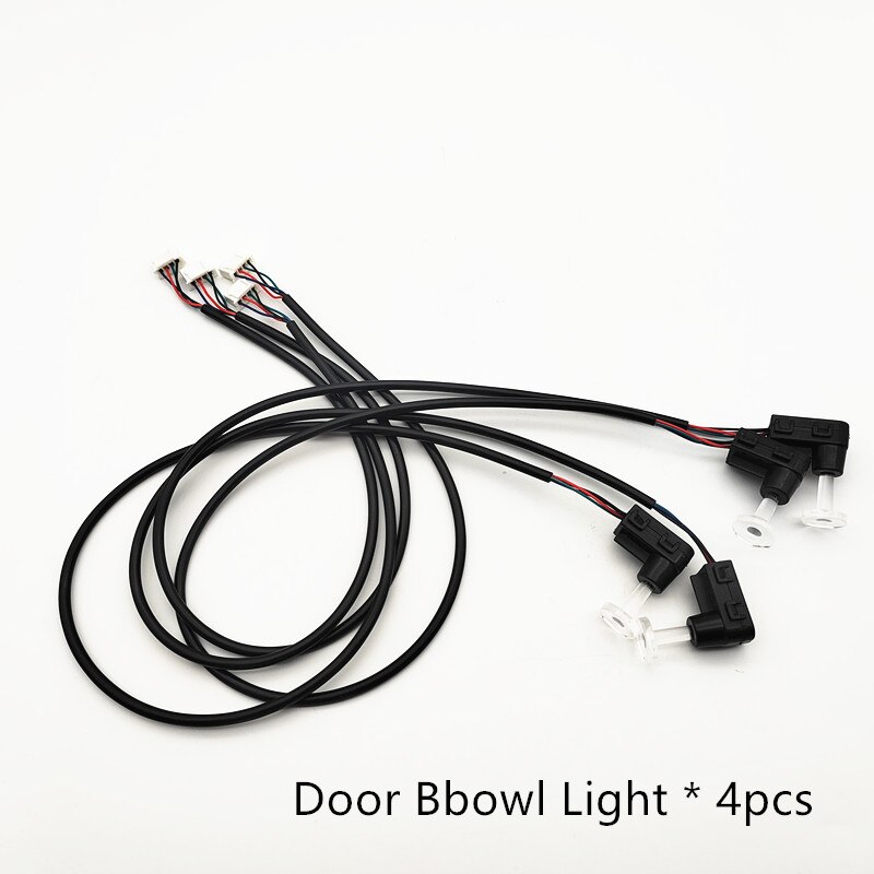 Car Interior Ambience Lamp LED Acrylic Optical Fiber Strip: 1 DoorBowl Light 4pc