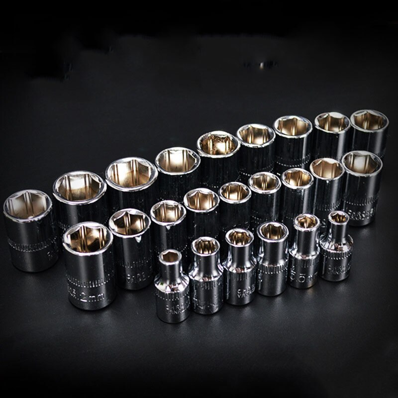 1pc 1/4 tum 6.3mm sexkantiga korta hylsor adaptrar skiftnyckel spärr konverterare hylsnyckel adaptrar bilreparationsverktyg 4mm-14mm