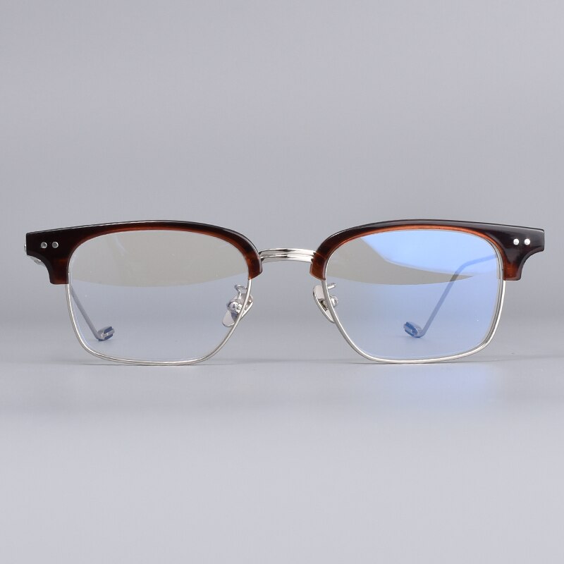Titanium legering blide briller rammer havana kvinder mænd briller rammer til læsning nærsynethed receptpligtig linse: Brun