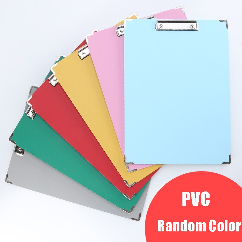 8K Sketch Board With Clip Wooden PVC Sketch Pad Random Color Waterproof Sketch Board For Student Art Supplies: 1pcsPVC random color