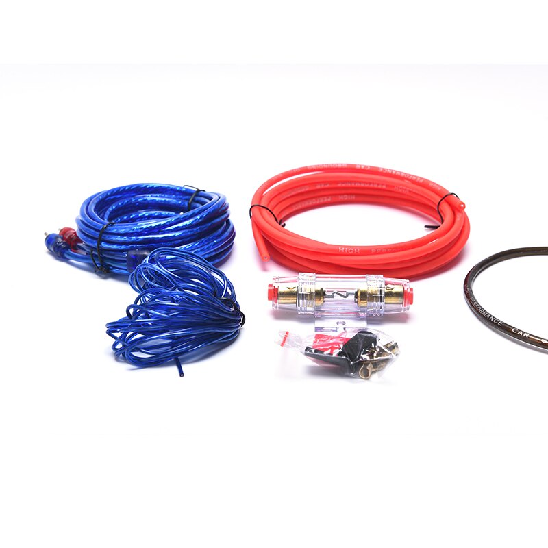 1set 10GA Câble D'alimentation Fusible Subwoofer Haut-Parleur de Fil Audio De Voiture de Câblage Amplificateur Fils D'installation Kit