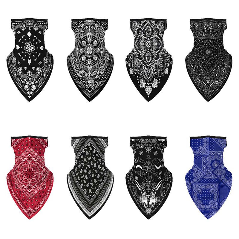 Bufanda para hombre y mujer, Bandana con elásticos, pasamontañas de cuello para la cara, bufanda fina con estampado Digital a prueba de viento
