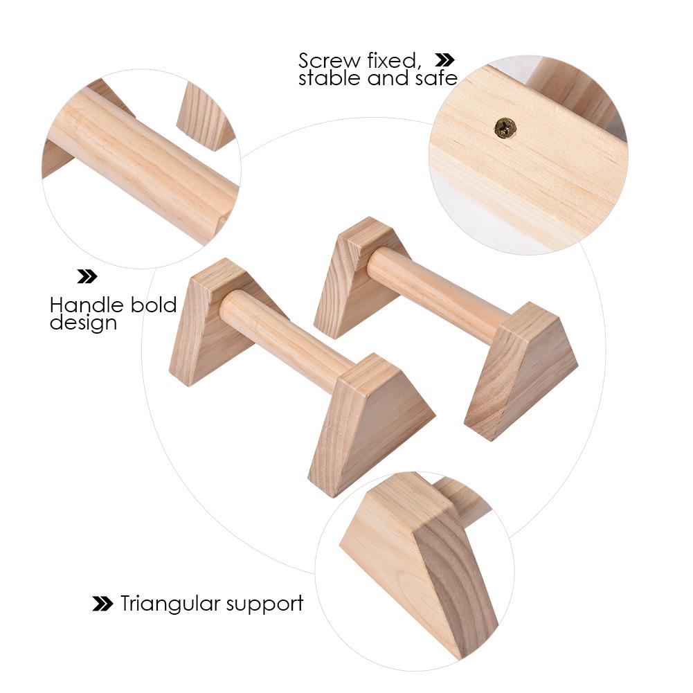 Fitness Push-Up Stands Bars Sport Gym Exercise Training Chest H Shaped Wooden Calisthenics Handstand Parallel Bar Double Rod