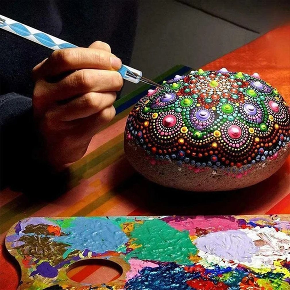 Mandala prikkeværktøjssæt keramik lerværktøj gør-det-selv-malet nail art maleværktøj 16 sæt kombinationsværktøj til udskæring
