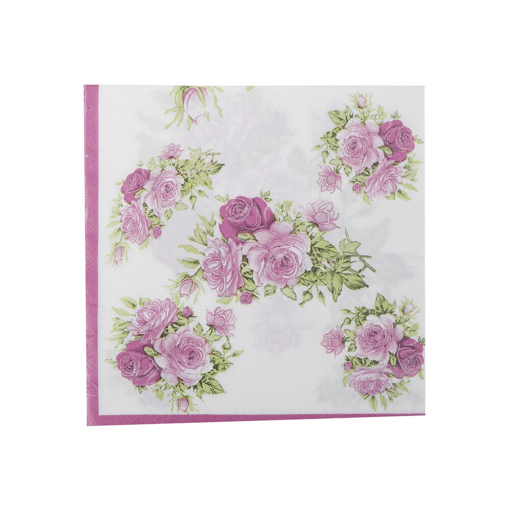 Servilletas de papel rosa para , servilletas de flores festivas, de 33cm x 33cm, lote de 20 unids/lote
