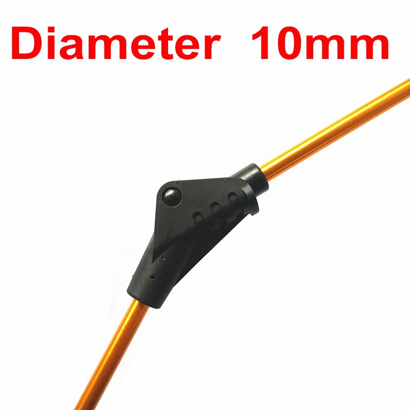 Tente plier pli joint extérieur tente support tige raccord automatique tente verre tige plastique connexion réparation tente pôle flex joint: Diameter 10mm