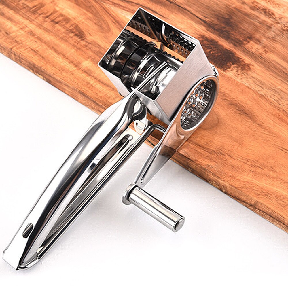 Rotary Cheese Grater Shredder Butter Cutter Cheese Shredder Slicer Garlic Grinder Kitchen tool Stainless Steel Multi-functional