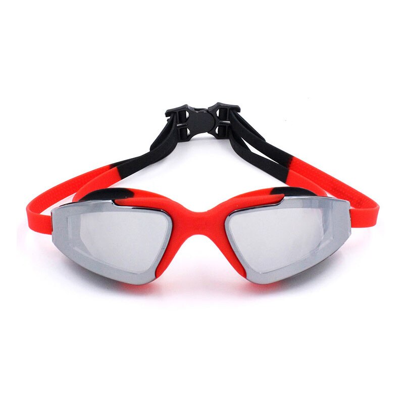 Swimming Goggles Adults Youth Men Anti Fog Waterproof Swim Glasses Swim Pool Eyewear Natacion Diving Equipment: Black with Red