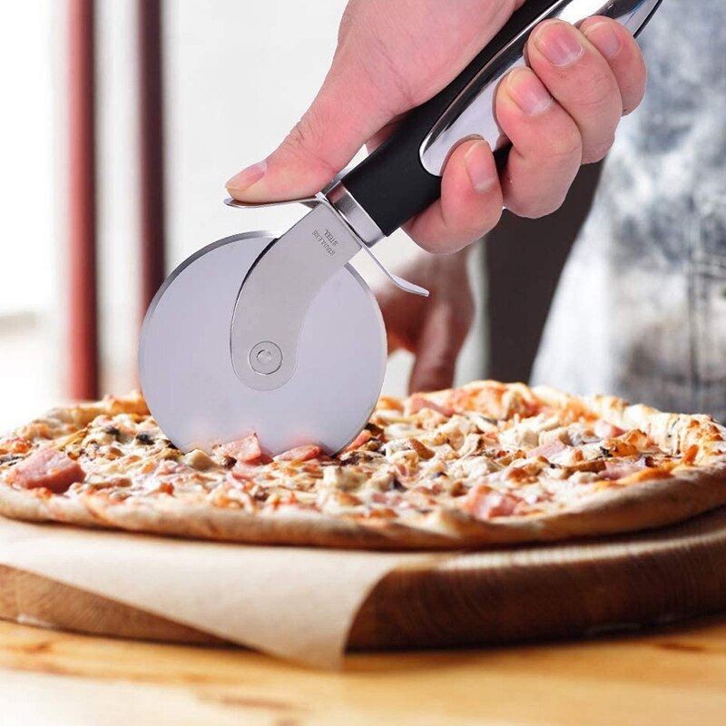 Pizza Cutter Wiel, Pizzasnijder, Pizza Server Set, zeer Scherpe Pizza Cutter Slicer (2 Pack)