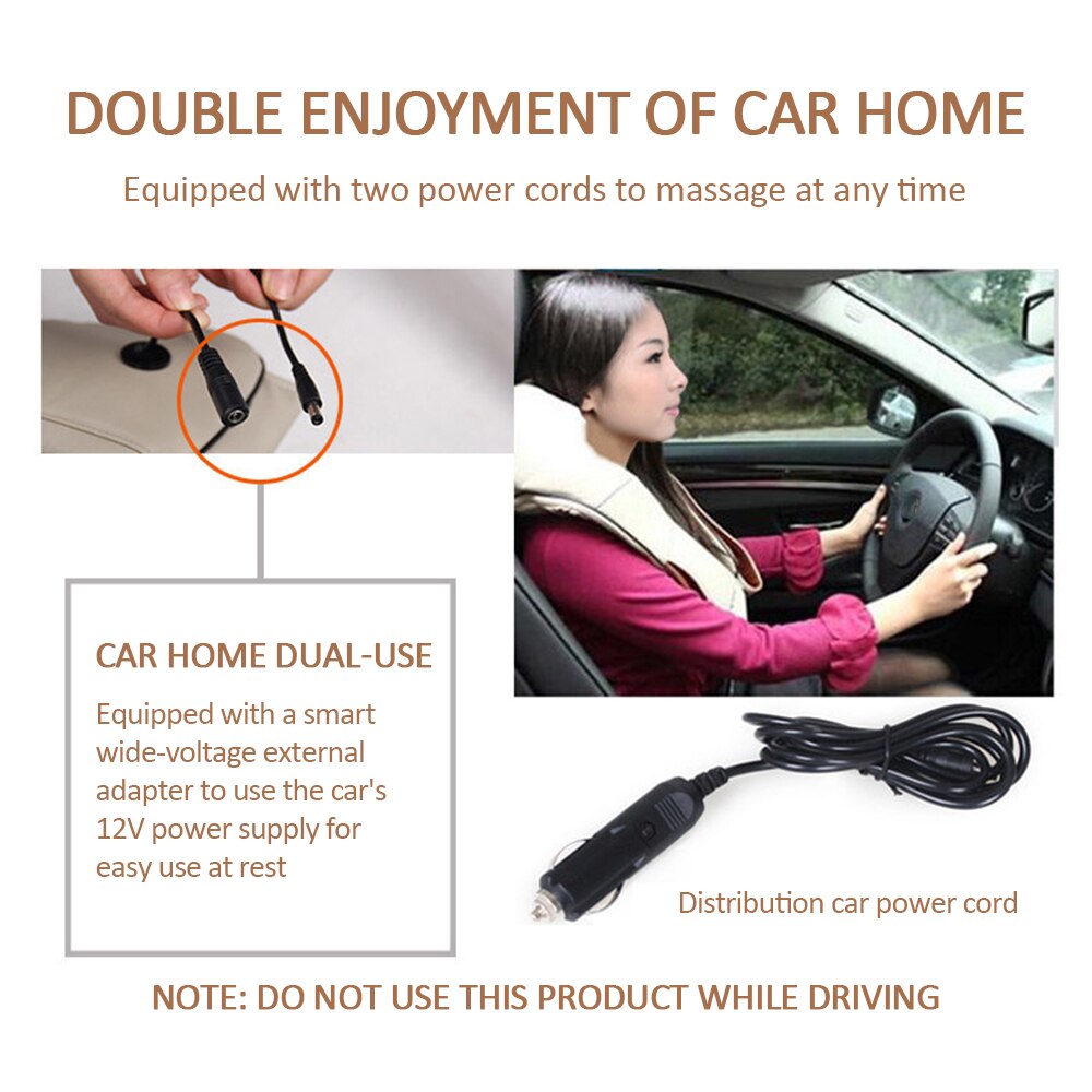 Masażer szyi szal Shiatsu urządzenie szyjki macicy urządzenie robić masażu na ramię samochodu relaksacja ludzkie szale symulacji