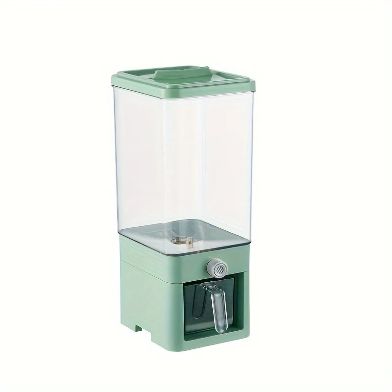 Kitchen storage tank storage container with lid multifunctional leak proof and moisture-proof food press sealed rice bucket can: green