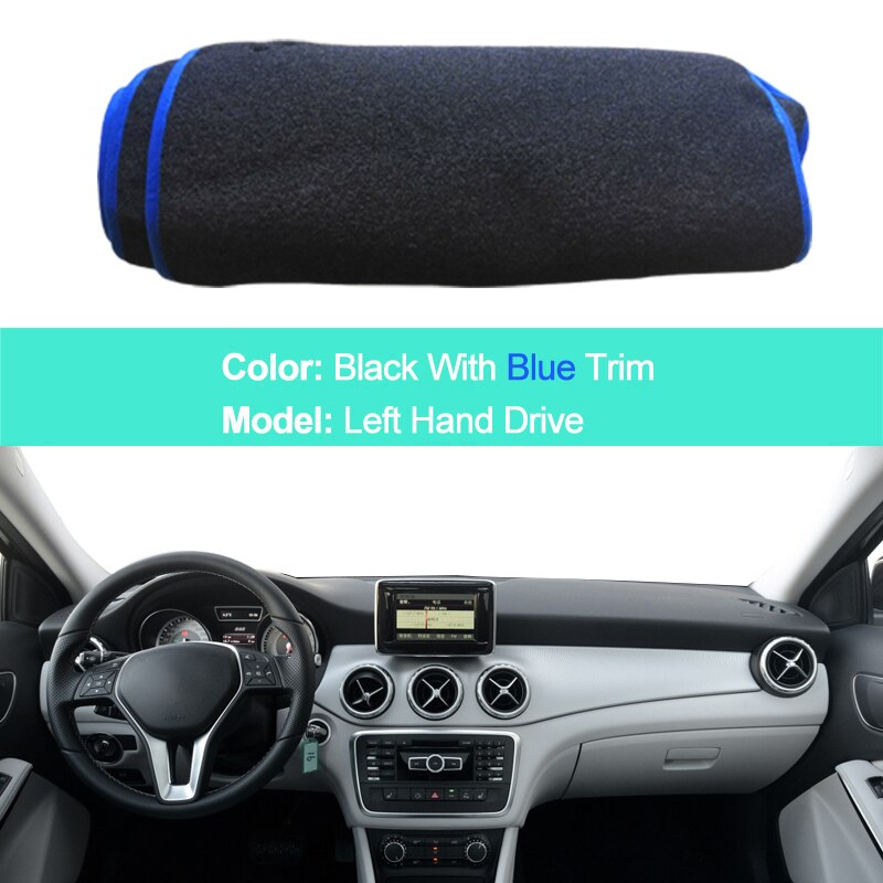 Car Dashboard Cover DashMat For Mercedes Benz GLA X156 GLA180 GLA200 GLA220 GLA250 220 220d AMG: LHD Blue