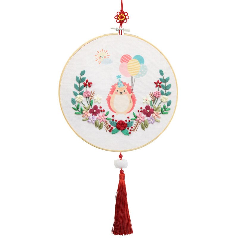 Diy Lint Borduren Voor Beginner Handwerkpakketten Kruissteek Cartoon Herten Kat Vos Konijn Panda Handgemaakte Wall Art Decor