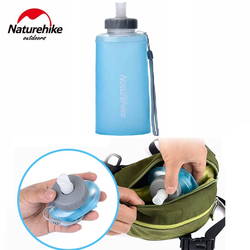 Naturehike Outdoor Opvouwbare Fles Water Lekvrije Beker Draagbare Siliconen Tpu Voor Sport Running Camping Wandelen