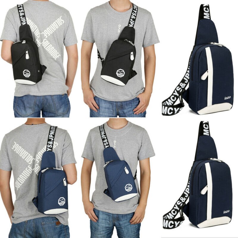 Heren schoudertas met usb-oplaadfunctie borsttas crossbody schoudertas messenger