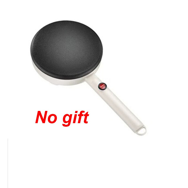 Crepé eléctrico de 220V y 700W máquina de tortitas para Pizza, plancha antiadherente para hornear, pan, pastel, máquina de cocina, herramientas para cocinar tarta: White