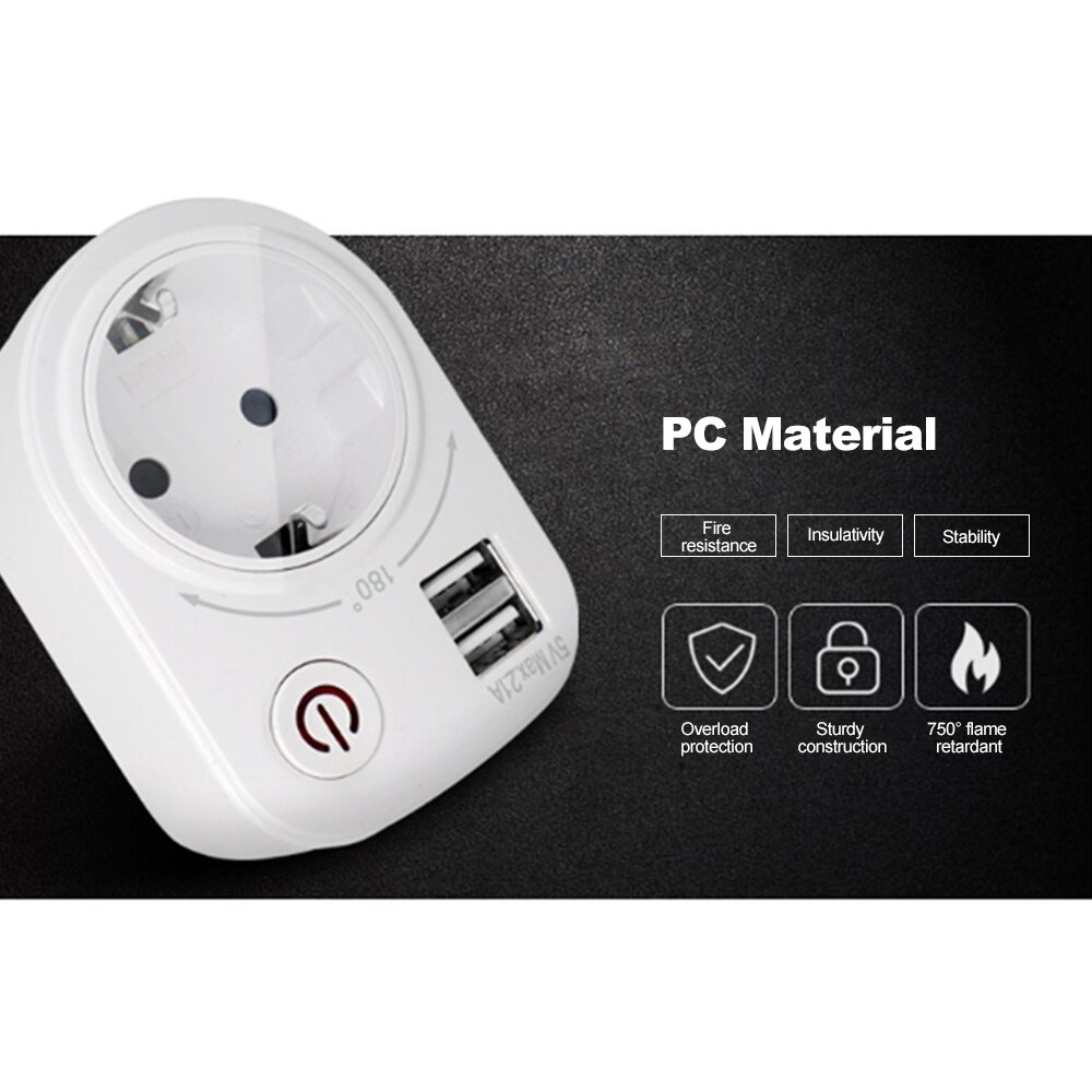 Intelligent USB Countdown Socket Switch Socket Plug Phone Charger