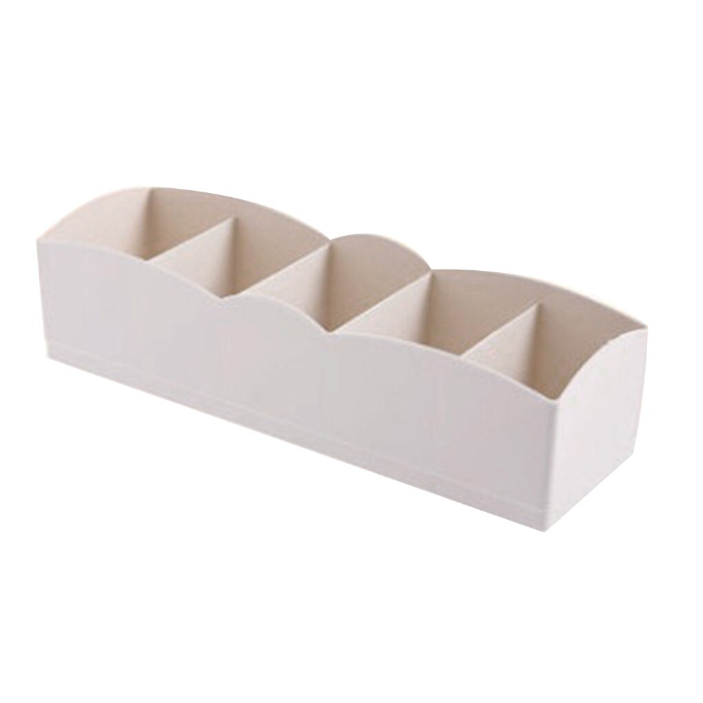Small Items Storage Box 5 Cells Plastic Tie Storage Box Bra Socks Drawer Organizer Cosmetic Tidy Divider Home Accessories