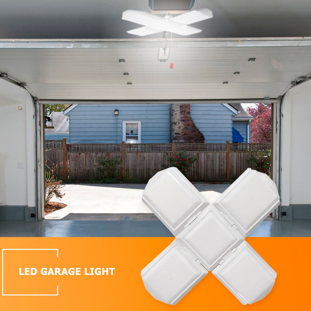 Led Opvouwbare Garage Licht Verstelbare Lamp E27 Vierkante Lamp Led Garage Licht Super Glare Plafond Licht Voor Magazijn