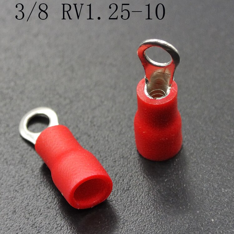 50 kpl 22-16 awg  #4 #6 #8 #10 1/4 5/16 3/8 1/2 rv1.25-4 johtorengasliittimet punaiset liittimet kaapeli johto liitin puristusliitin: Rv1 tai 25 10