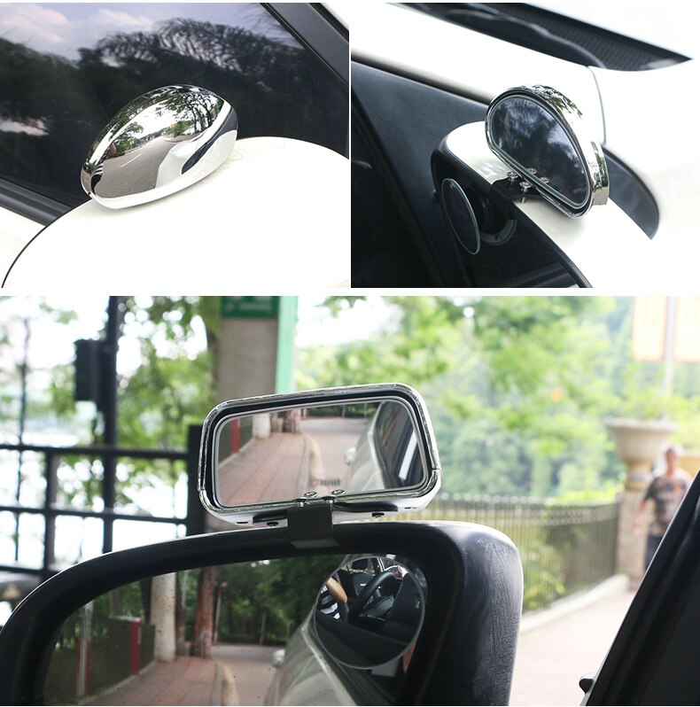 1pcs Car Blind Spot Mirror Car Rearview Auxiliary Mirror HD Large View Convex Glass Wide Angle Rear View Mirror