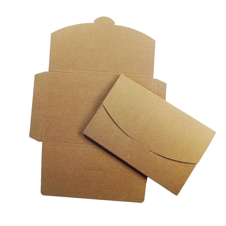 10 Pcs/lot 16x10.5x0.5cm Blank DIY Envelop Black White Kraft Paper Envelope Postcards Greeting Card Cover Photo Packaging Boxes: Auburn
