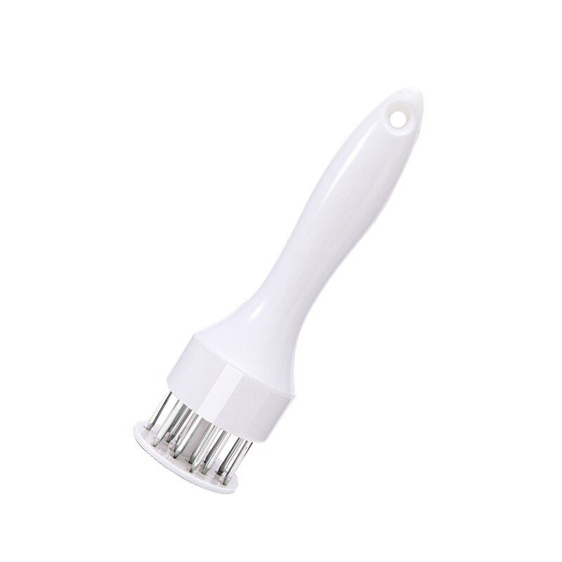 1 pc roestvrijstalen professionele vleesvermalsernaalden voor steakkeukengereedschappen kookaccessoires: Wit