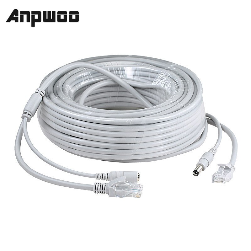 RJ45 Ethernet CCTV Cable Cat5e DC Power Cat5 Internet Network LAN Cable Cord PC Computer For POE IP Camera System Concatenon
