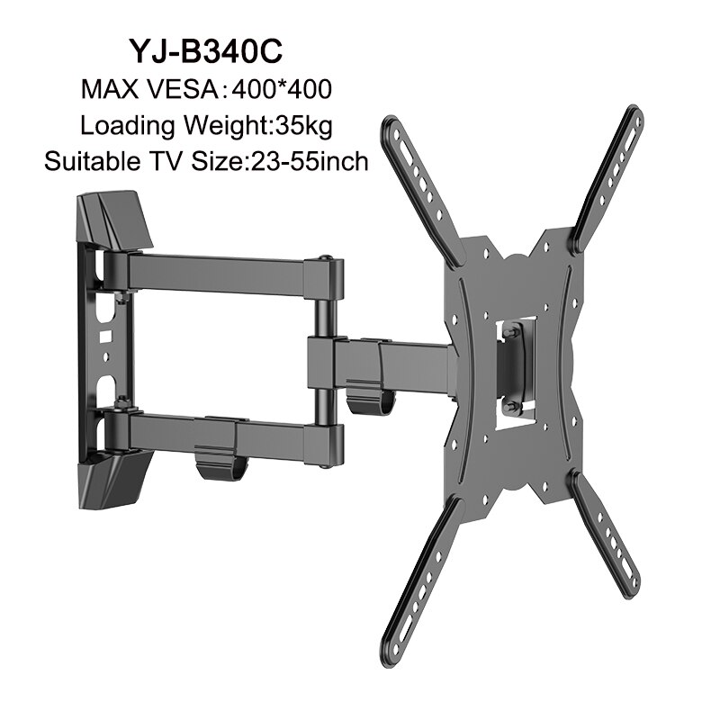 Ultra Slim TV Wall Mount Full Motion Articulating Arm Swivel and Tilt TV Bracket for LCD, LED, 3D Plasma TVs: Default Title