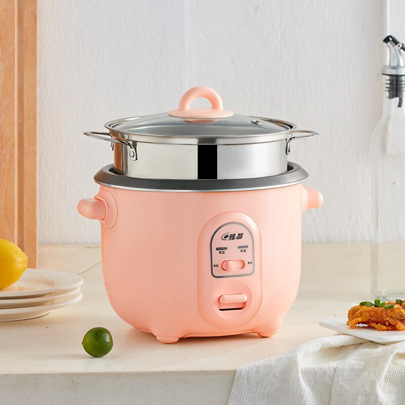 220V 2L 400w Automatic Rice cooker Insualtion Non-stick coating liner porridge soup Heat food with stainless steel Steamer