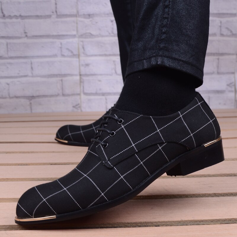 Männer Klassische Geschäft Schuhe Mann Kleid Schuhe Korea Spitz Spitze-hoch Formale Hochzeit Schuhe Männer Schwarz Gitter neue