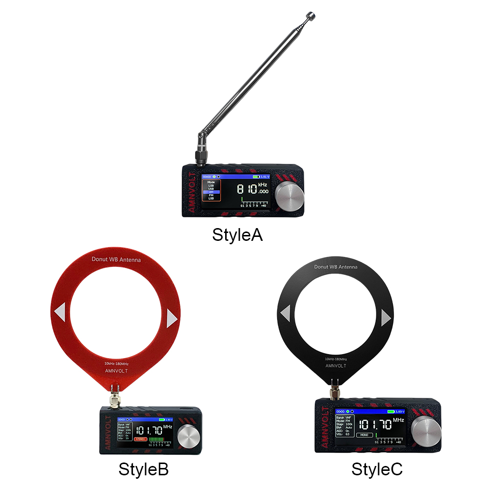 Récepteur Radio Portable SI4732 toutes bandes 0.5-108mhz DSP ESP-32-S3 LSB USB AM FM/AM Radio avec antenne HF SW MW VHF Radio
