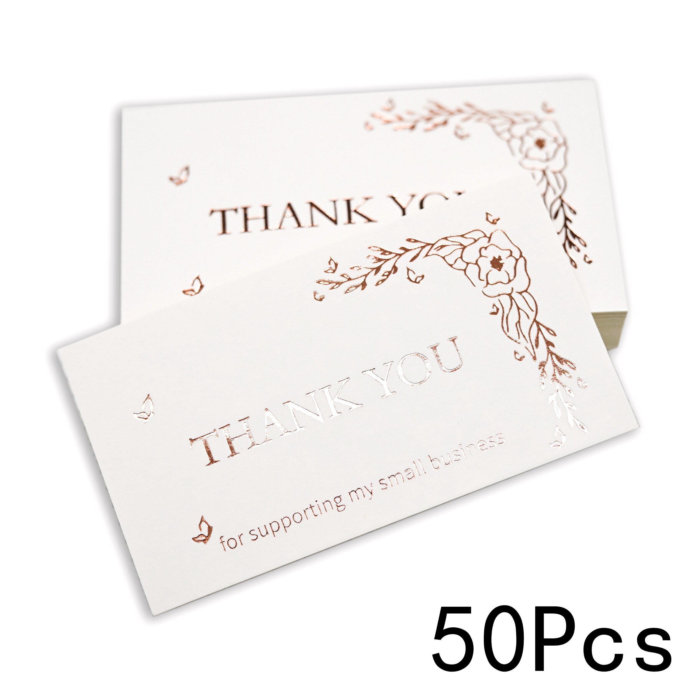 50pcs Thank You for Your Order Business Cards , Shopping Purchase Thanks Greeting Cards Appreciation Card for Small Business: B