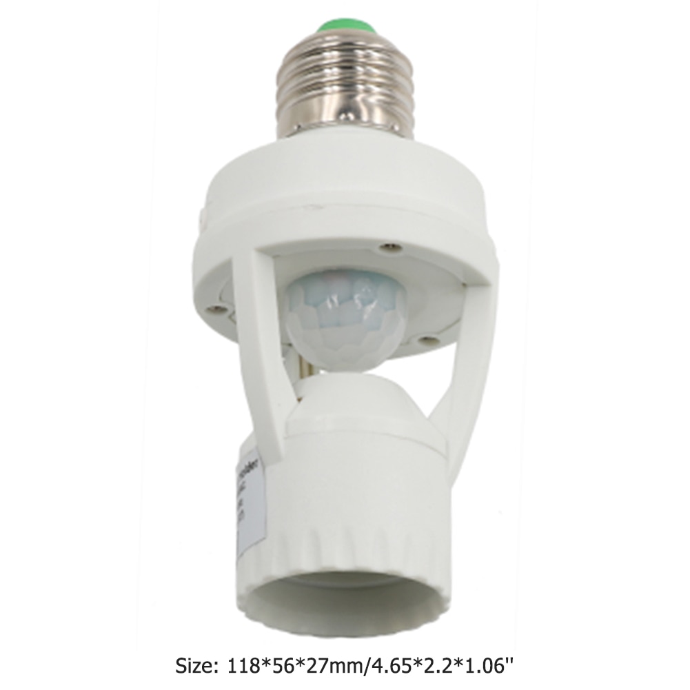 Socket E27 Converter 110-240V Lamp Base Met Pir Motion Sensor Automatische Detectie Van Menselijk Lichaam Pir Inductie controllight Lamp
