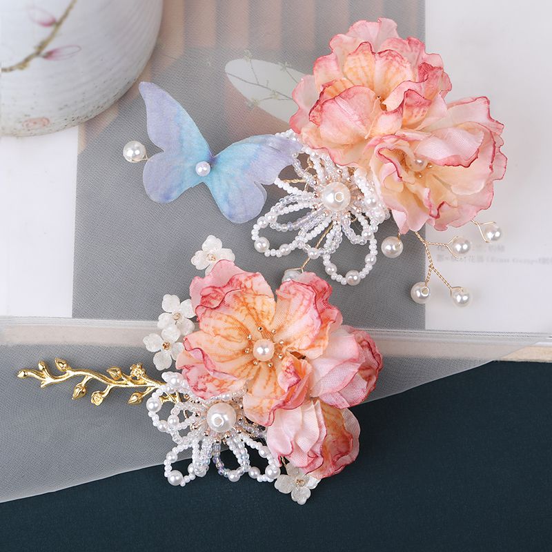 Vintage luxus schmetterlingshaarspange, chinesische hanfu haaraccessoires für damen