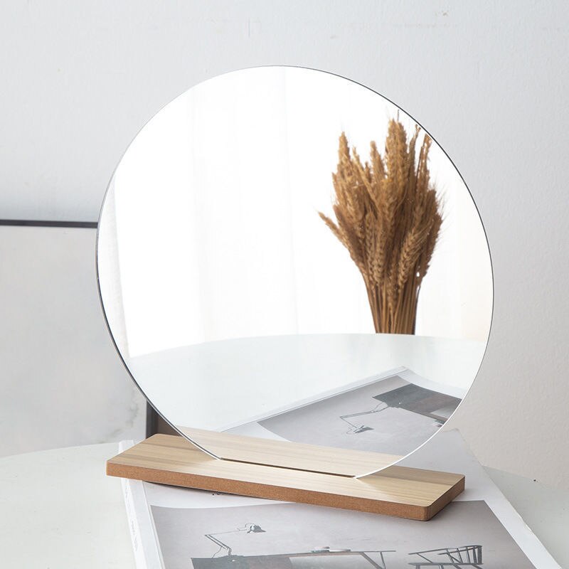 Creatieve Muursticker Spiegel Acryl Self Stok Make Up Dressing Spiegels Slaapkamer Glazen Tegel Oppervlak Zelfklevende Spiegel Decor: D