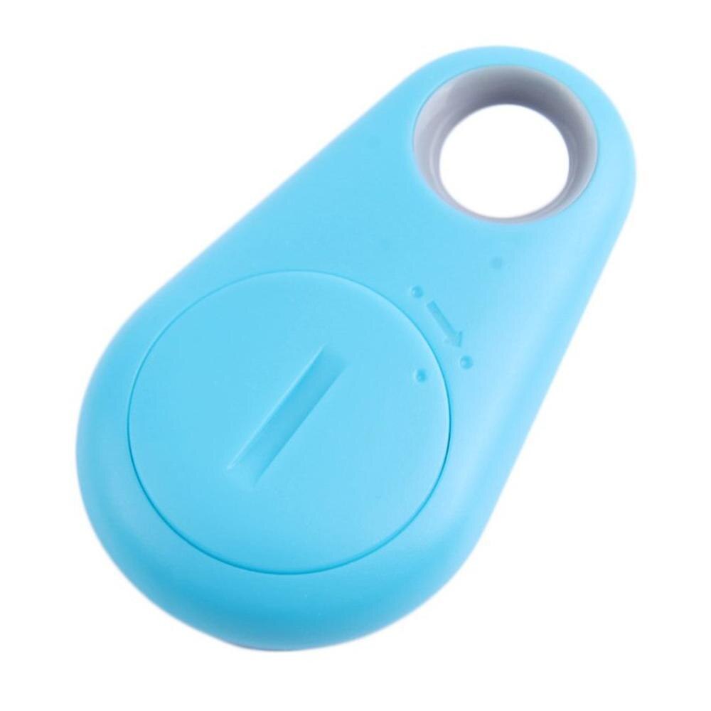 Mini localizador de gota de agua GPS Bluetooth 4,0 localizador de llave perdida portátil rastreador de mascotas dispositivo antirrobo de alarma de dos vías: Azul