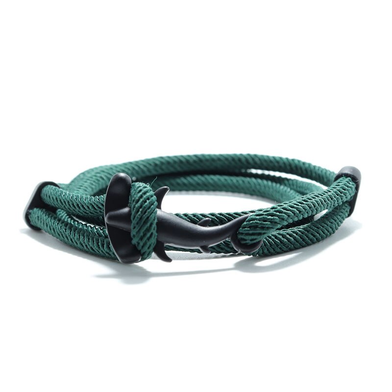 Bobo – Bracelet à cordes multicouches fait à la main pour Homme, bijou gothique, tête de requin, Viking