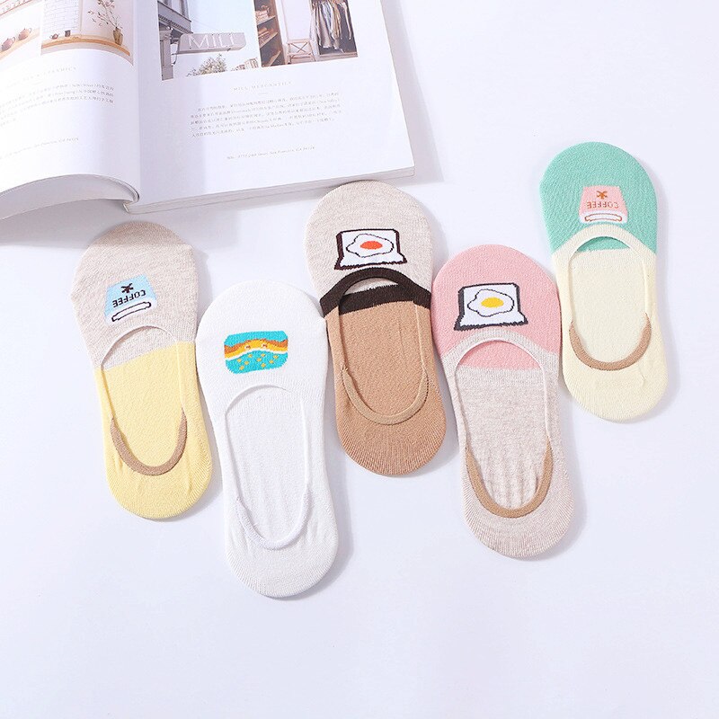Colourful Kawaii Cat Rabbit Boat Socks Women Ins Cartoon Cute Sweet Socks Slippers Novelty Funny Couple Pink Socks Pop Socket: 19