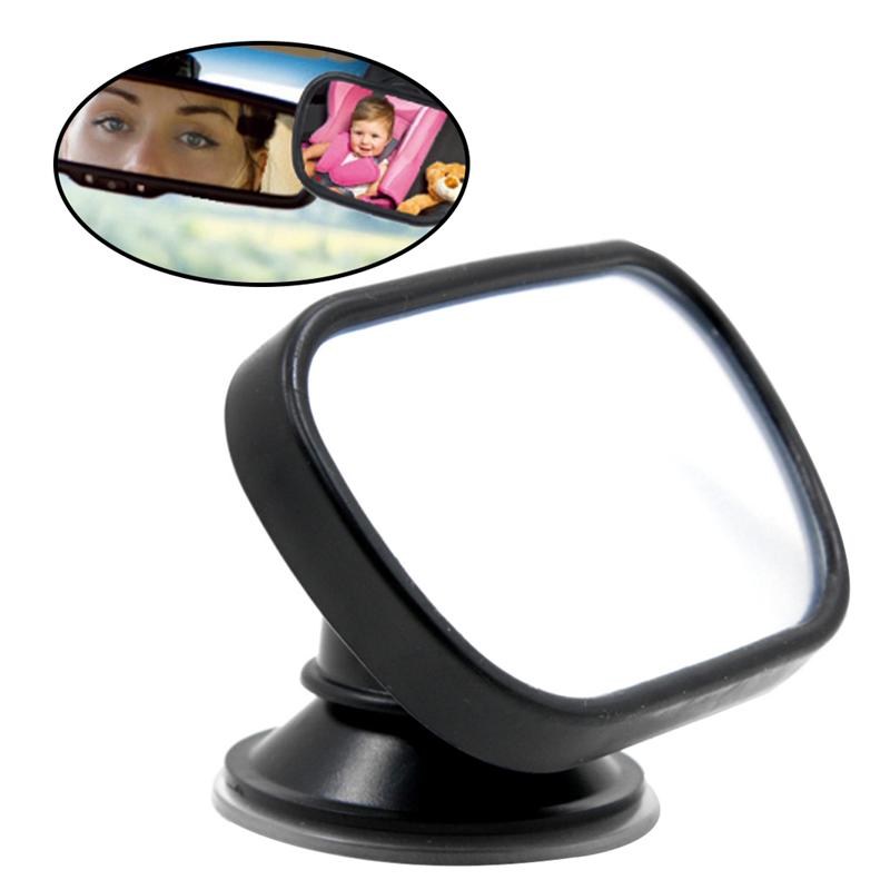 Monitor de espejo para bebé y coche de fácil visión ajustable, espejo retrovisor para coche, espejo de seguridad para bebé, asiento trasero con Clip de succión para bebés y niños